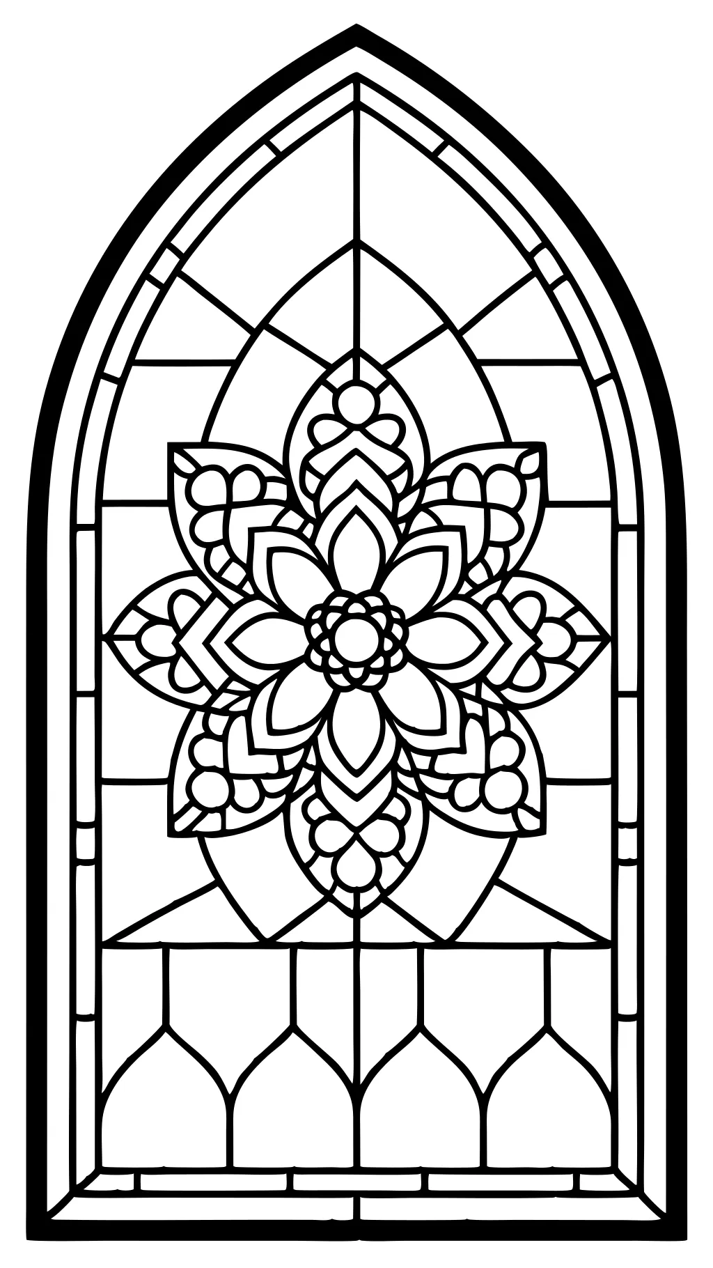 coloring pages of stained glass windows